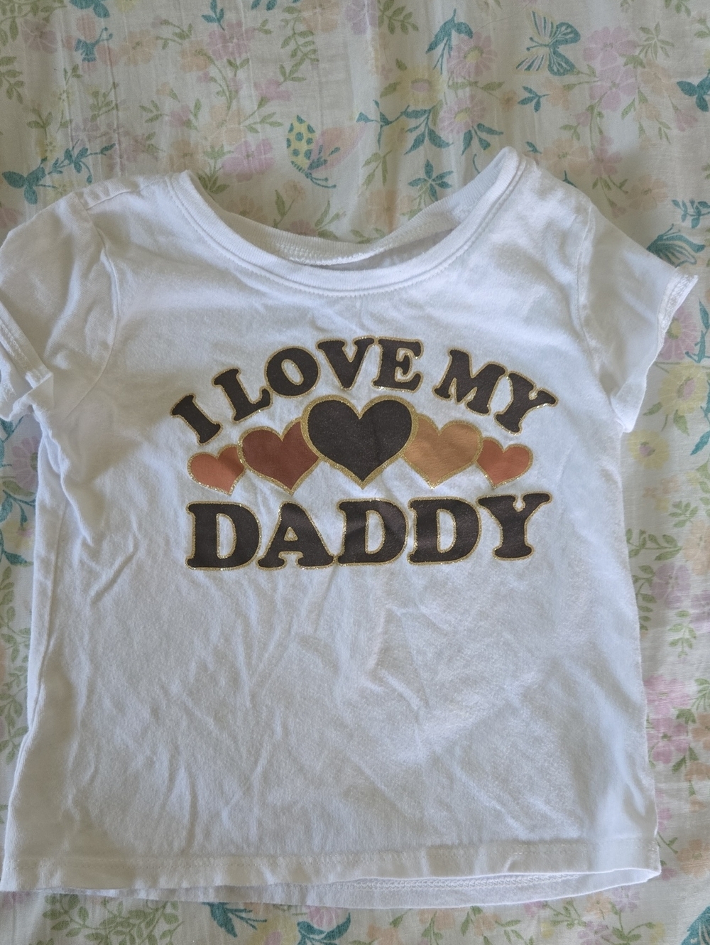 The Children's Place White 'I Love My Daddy' Short Sleeve Tee